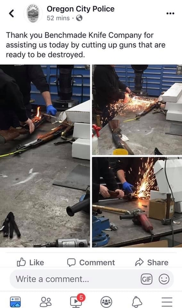 benchmade destroys guns